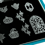 Haunted Reflections: Moonlit Mosaic (MXM160) - Nail Stamping Plate