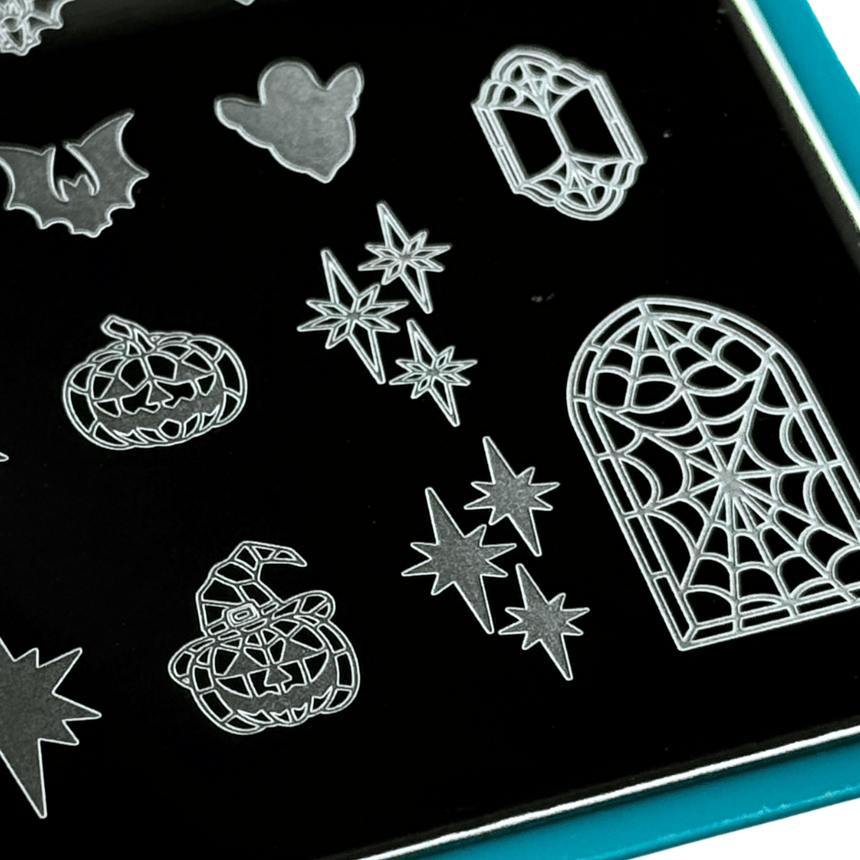 Haunted Reflections: Moonlit Mosaic (MXM160) - Nail Stamping Plate
