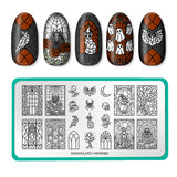 Haunted Reflections: Moonlit Mosaic (MXM160) - Nail Stamping Plate
