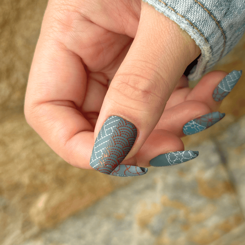 Sashiko Stitch (M650) - Nail Stamping Plate