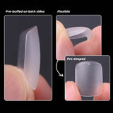300pcs Full Cover Nail Tips for Extension in 15 Sizes - XS Square