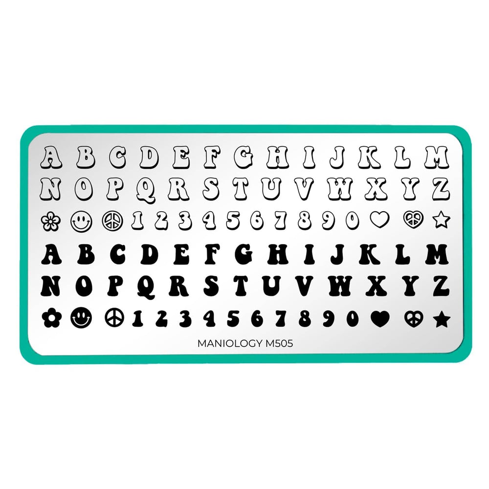 70s Font (M505) - Nail Stamping Plate