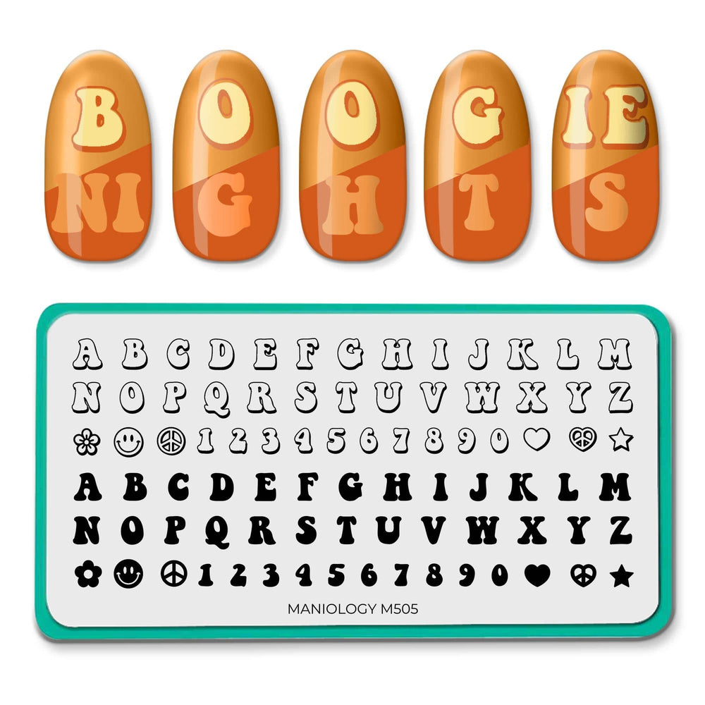 70s Font (M505) - Nail Stamping Plate