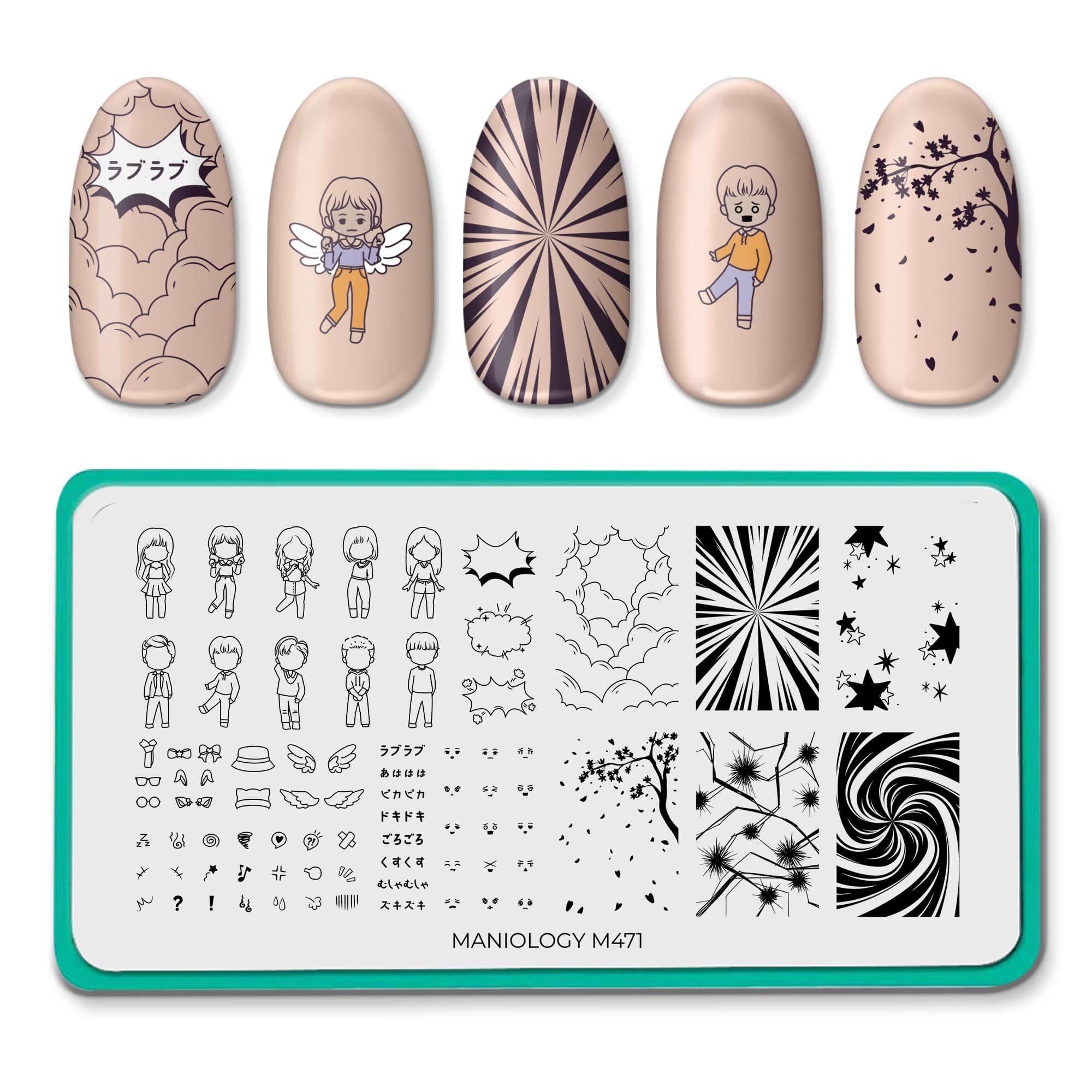 ネイルプレート Anime (M471) - Nail Stamping Plate – Maniology