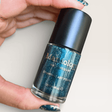 Night Sky (B579) - Dark Teal Holo Glitter Stamping Polish
