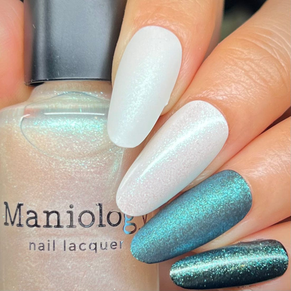 Arctic Dreams: Icy Waters (P172) - Teal Clear Iridescent Glitter Topper Nail Polish