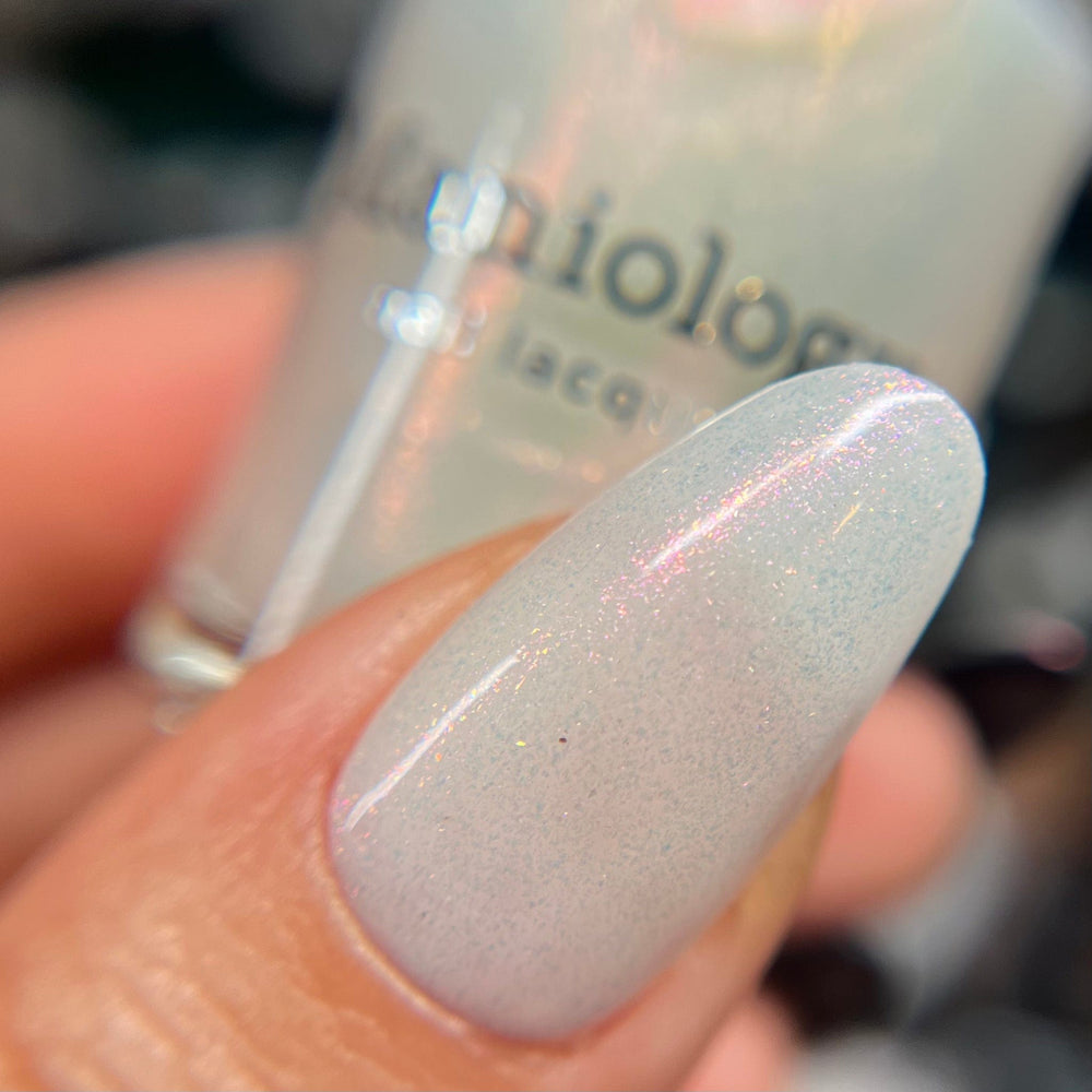 Arctic Dreams: Blushing Snow (P173) - Pink Clear Iridescent Glitter Topper Nail Polish