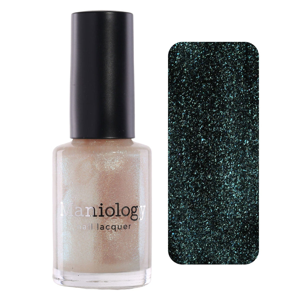 Arctic Dreams: Icy Waters (P172) - Teal Clear Iridescent Glitter Topper Nail Polish