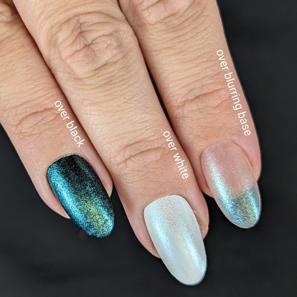 Arctic Dreams: Icy Waters (P172) - Teal Clear Iridescent Glitter Topper Nail Polish