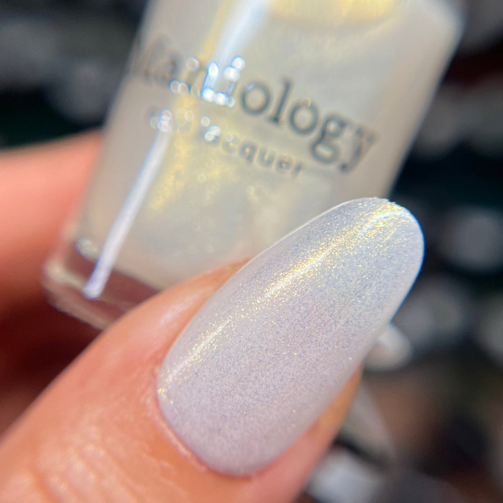 Arctic Dreams: Winter's Light (P171) - Gold Clear Iridescent Glitter Topper Nail Polish