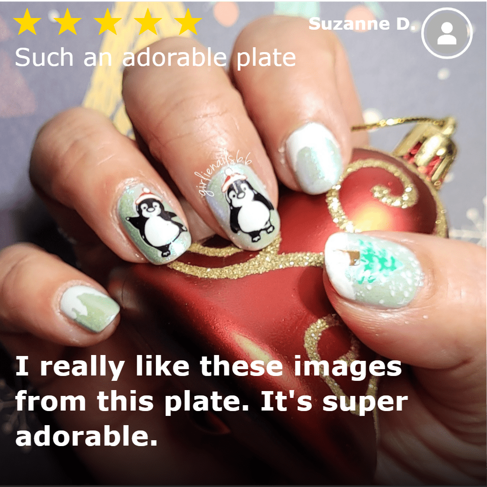 Arctic Penguins (M428) - Nail Stamping Plate