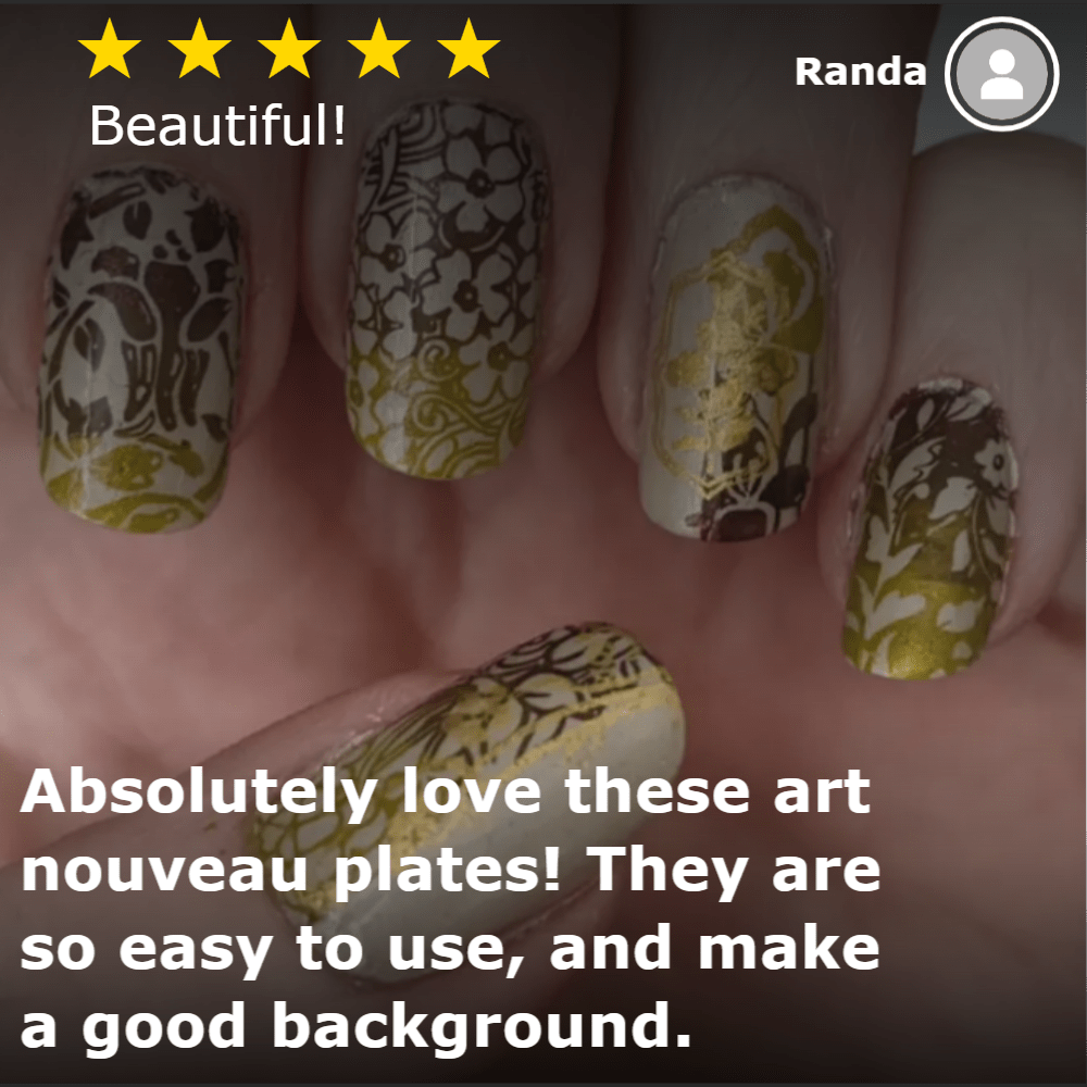 Art Nouveau (M473) - Nail Stamping Plate