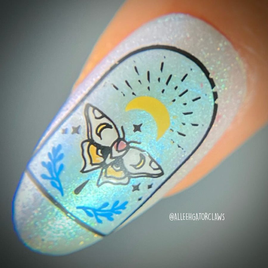 Artist Collaboration: Anesayart Celestial Wings (M364) - Nail Stamping Plate