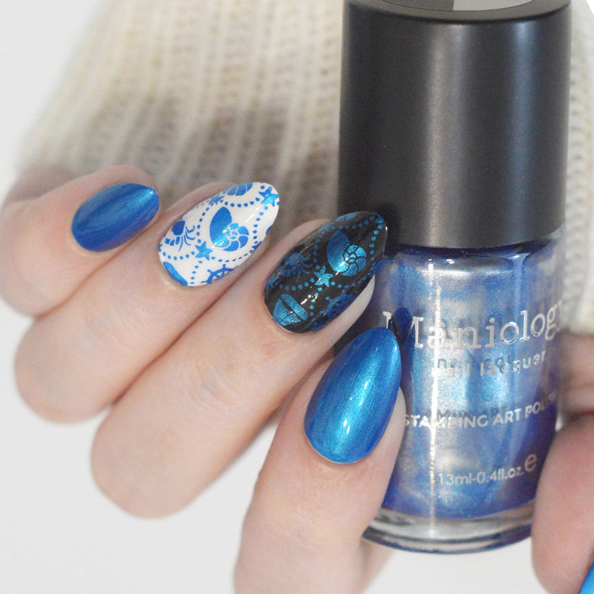 Lost At Sea (B558) - Metallic Blue Stamping Polish