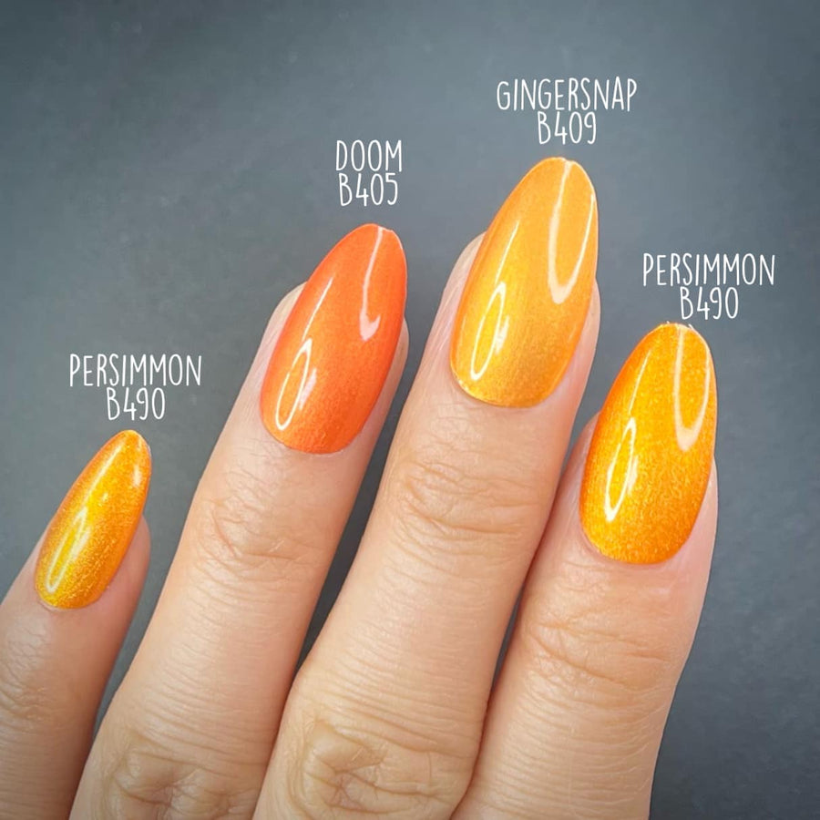 Autumn Bounty: Persimmon (B490) - Orange Metallic Stamping Polish