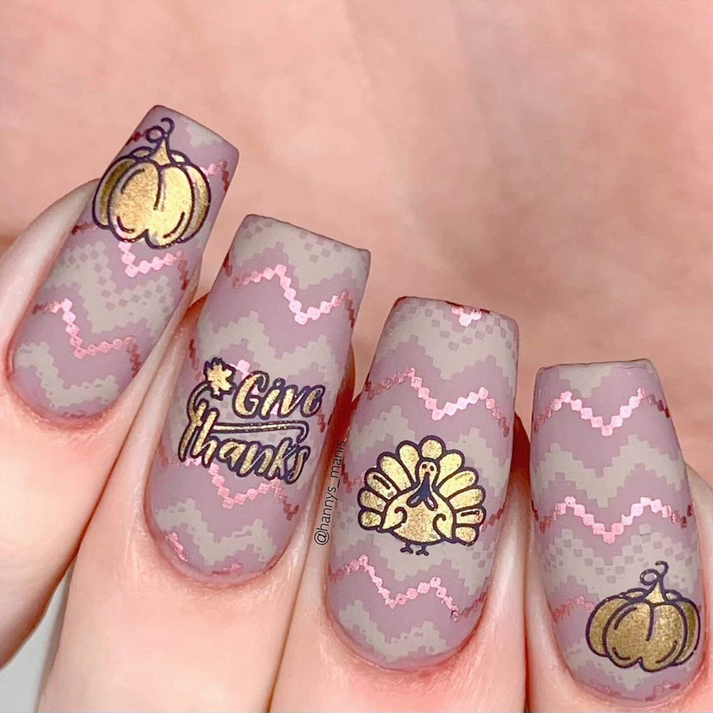 Autumn Harvest: Set of 3 Nail Stamping Plates