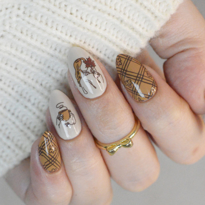 Autumn Vibes (M642) - Nail Stamping Plate