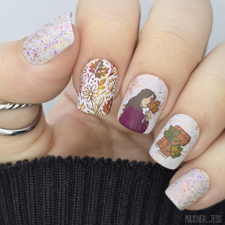 Autumn Vibes (M642) - Nail Stamping Plate