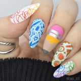 Back to School: First Day Jitters (M627) - Nail Stamping Plate