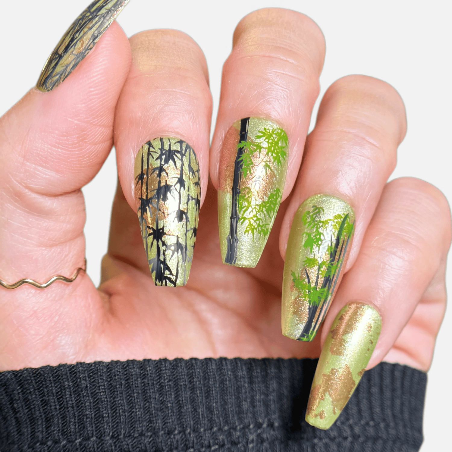 lucky bamboo nails Bamboo Forests (M668)