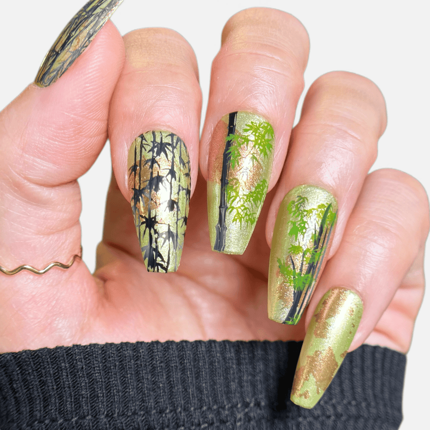 Bamboo Forests (M668) - Nail Stamping Plate