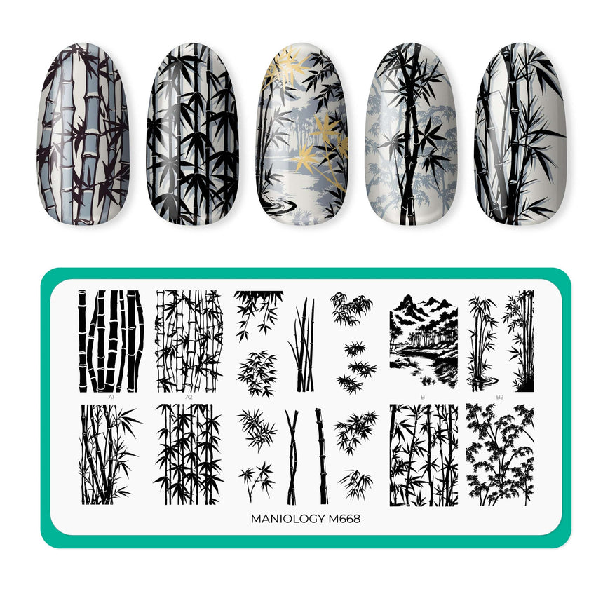Bamboo Forests (M668) - Nail Stamping Plate