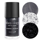 Batty (B489) - Gunmetal Silver Shell Stamping Polish