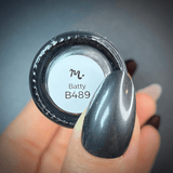 Batty (B489) - Gunmetal Silver Shell Stamping Polish