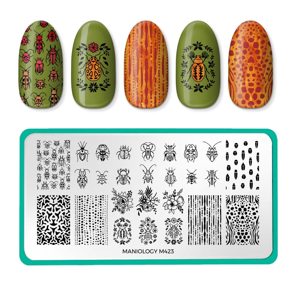 Beetle Mania (M423) - Nail Stamping Plate
