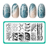 Blue Coastlines (M704) - Nail Stamping Plate