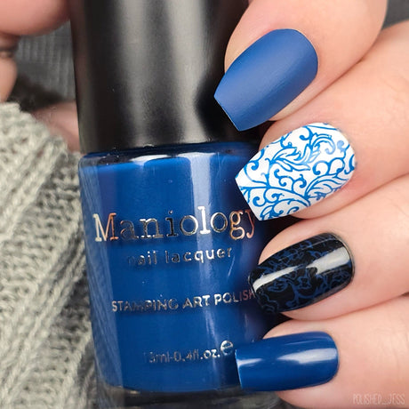 Blue Glaze (B578) - Blue Cream Stamping Polish