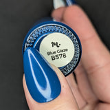 Blue Glaze (B578) - Blue Cream Stamping Polish
