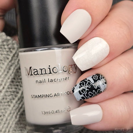 Bone White (B577) - White Cream Stamping Polish