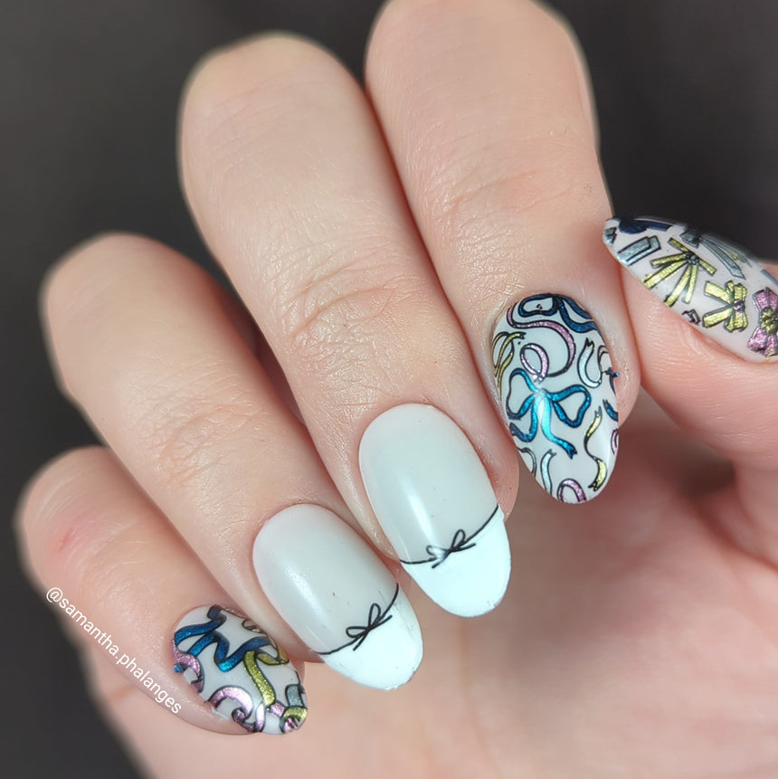 Bows & Ribbons (M453) - Nail Stamping Plate