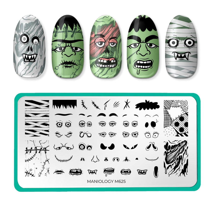 Build A Monster (M625) - Nail Stamping Plate