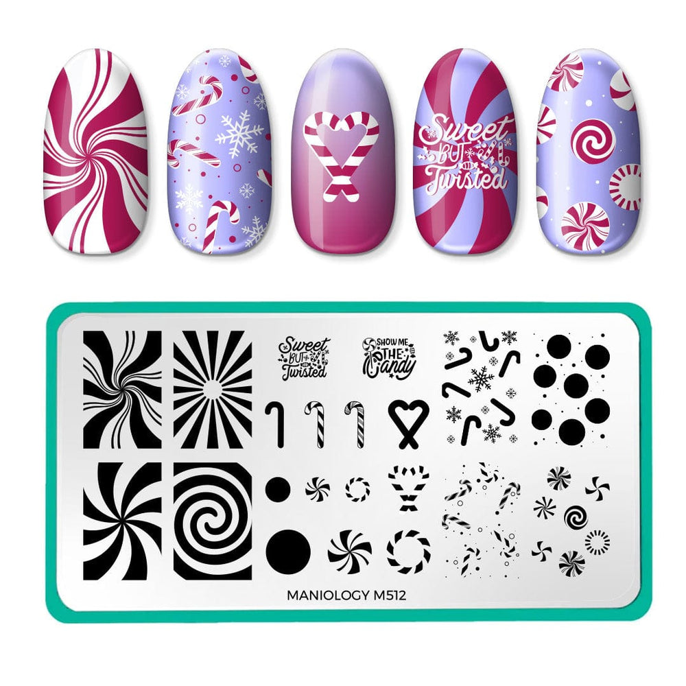 Candy Cane Cove (M512) - Nail Stamping Plate