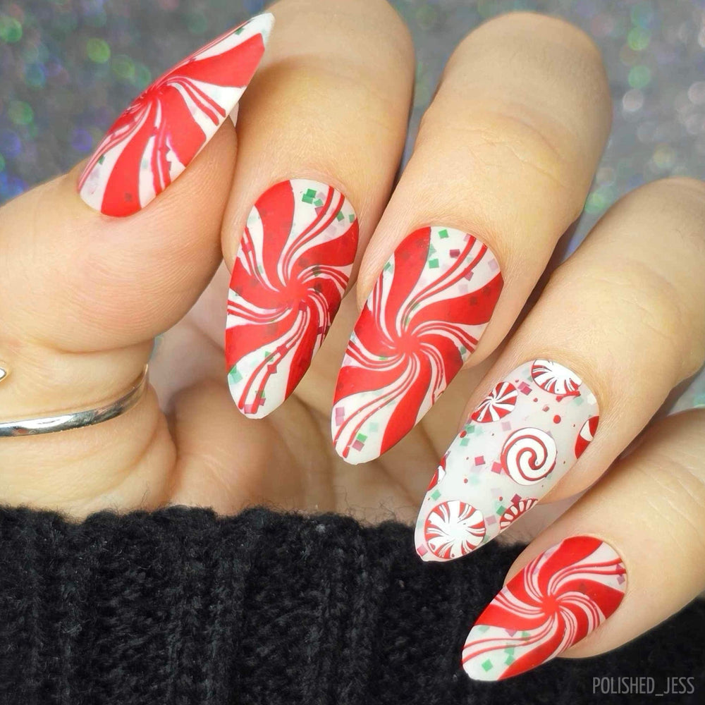 Candy Cane Cove (M512) - Nail Stamping Plate