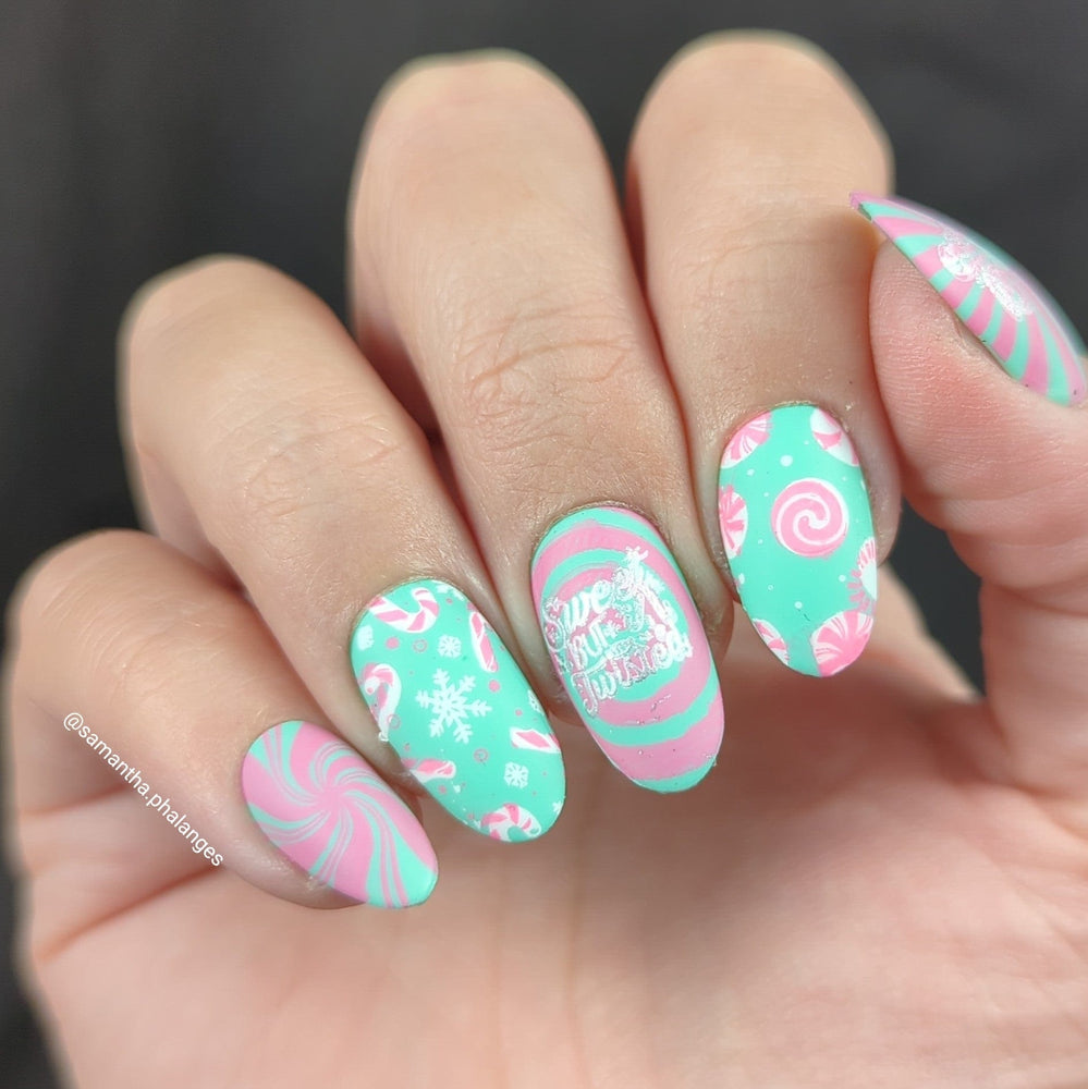 Candy Cane Cove (M512) - Nail Stamping Plate