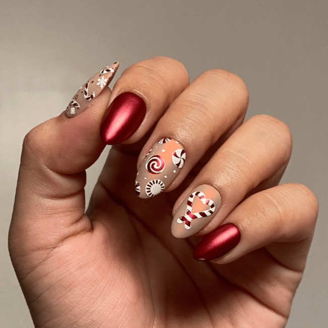 Candy Cane Cove (M512) - Nail Stamping Plate