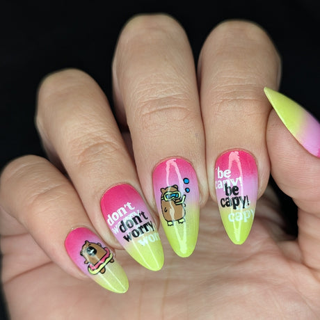 Capy Chill (M694) - Nail Stamping Plate
