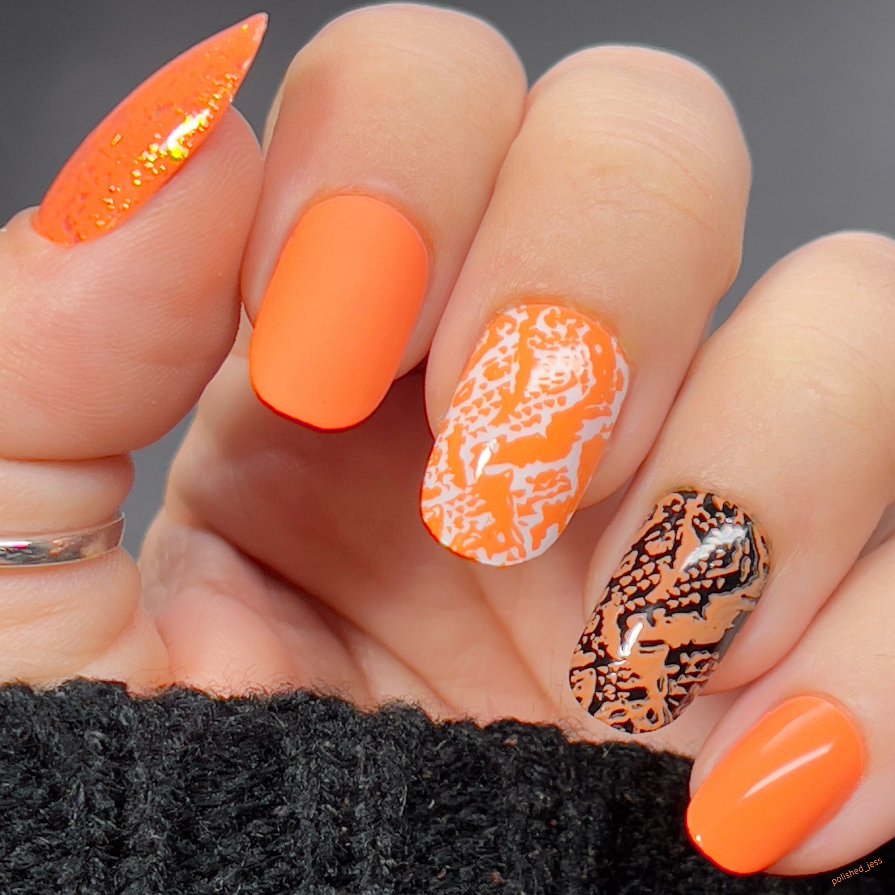 Y*i様 C272 Porcelaine de Sologneリモージュオレンジ Carnation Orange Cream Stamping Polish | Maniology