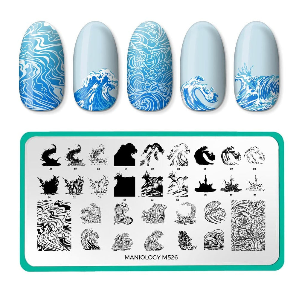 Catching Waves (M526) - Nail Stamping Plate