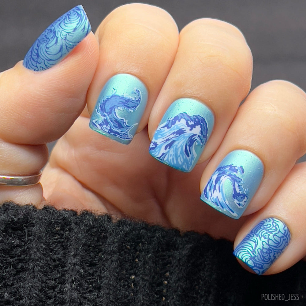 Catching Waves (M526) - Nail Stamping Plate