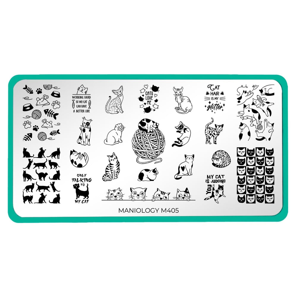 Cattitude (M405) - Nail Stamping Plate