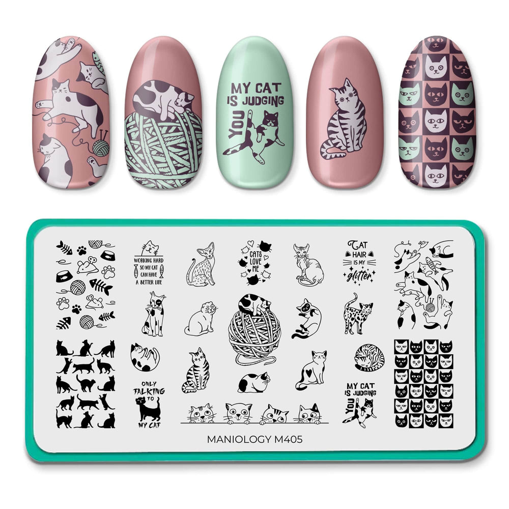 Cattitude (M405) - Nail Stamping Plate