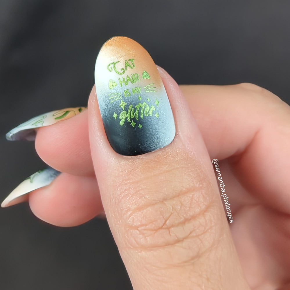 Cattitude (M405) - Nail Stamping Plate