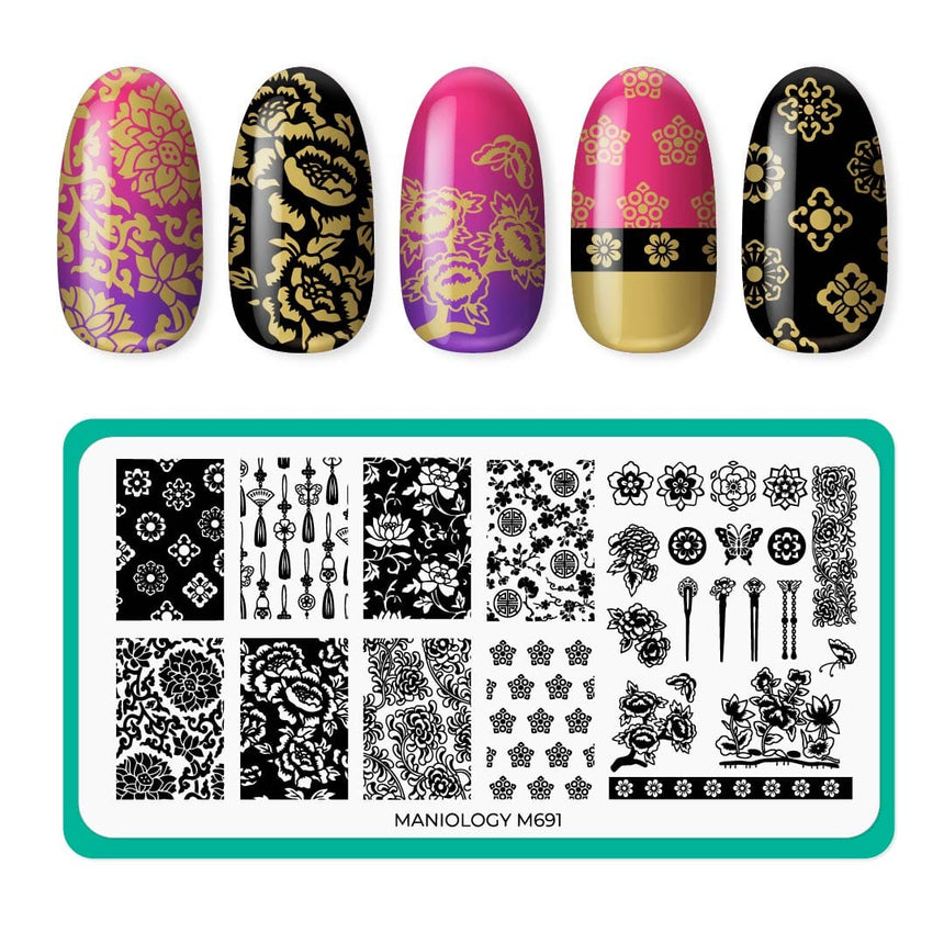 Ceremony Chic (M691) - Nail Stamping Plate