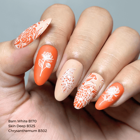 Chrysanthemum Blossoms (M664) - Nail Stamping Plate