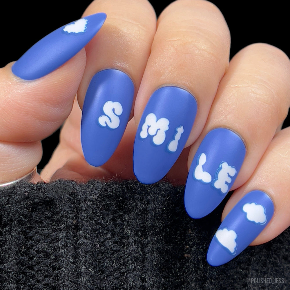 Cloud Font (M498) - Nail Stamping Plate