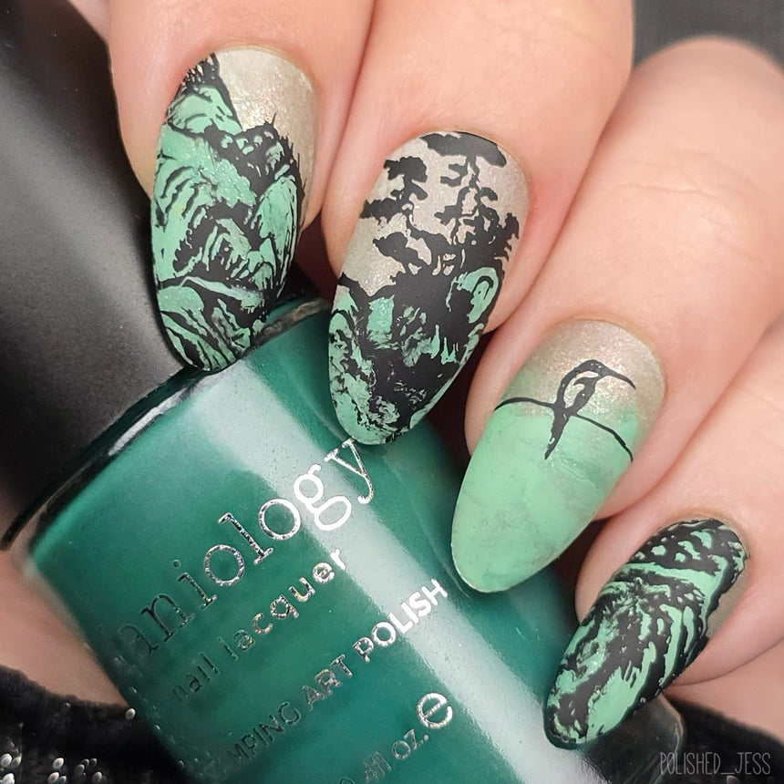 Clouded Cliffs (M667) - Nail Stamping Plate
